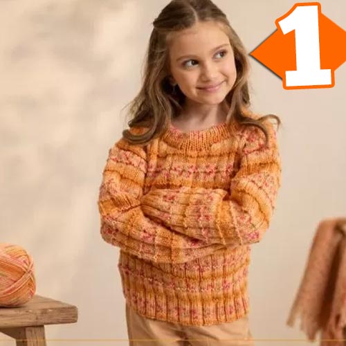Receita Blusa Folclore de Tricô Infantil com Fio Print Baby