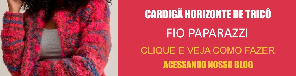 Cardigã Boca de Tricô com Fio Urbano Círculo – Receita com Gráfico