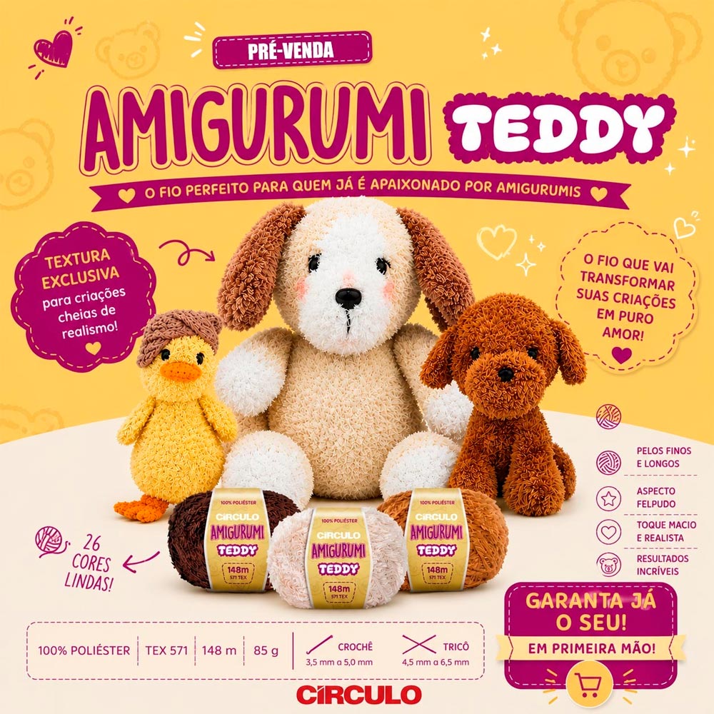 Fio Amigurumi Teddy Círculo