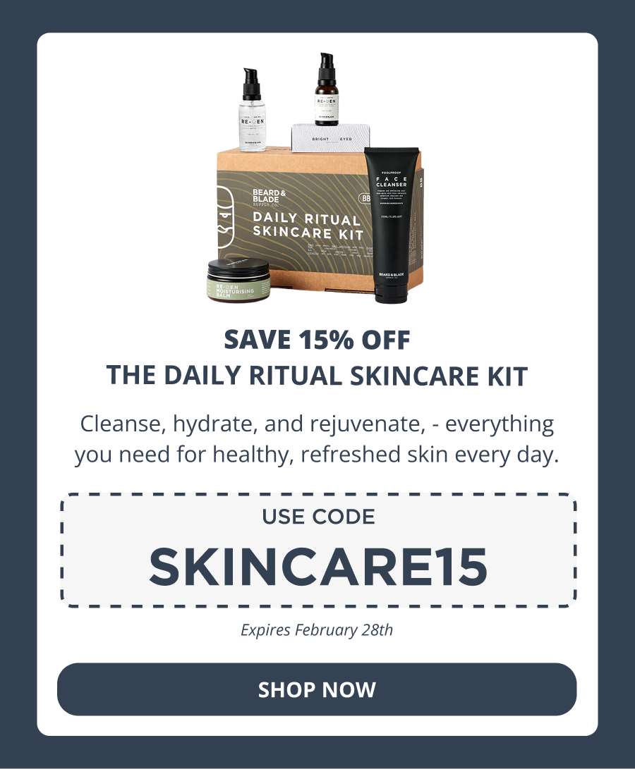 save 15% off the daily ritual skincare kit