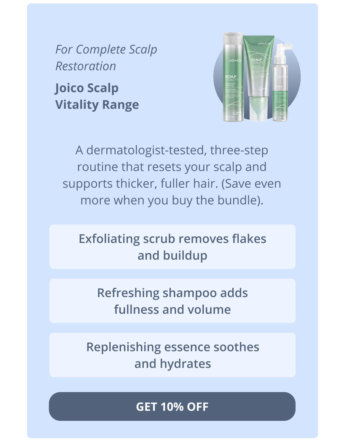 Joico Scalp Vitality Range