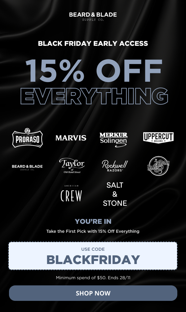 BLACK FRIDAY EARLY ACCESS EVERYTHING 20% OFF