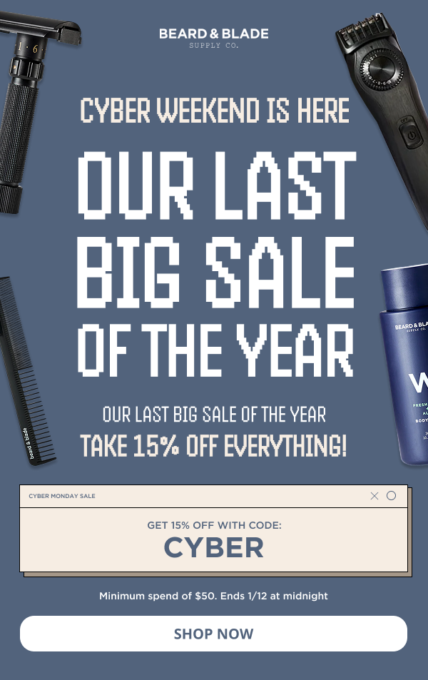 CYBER WEEKEND IS HERE BIG SALE OUR LAST OF THE YEAR