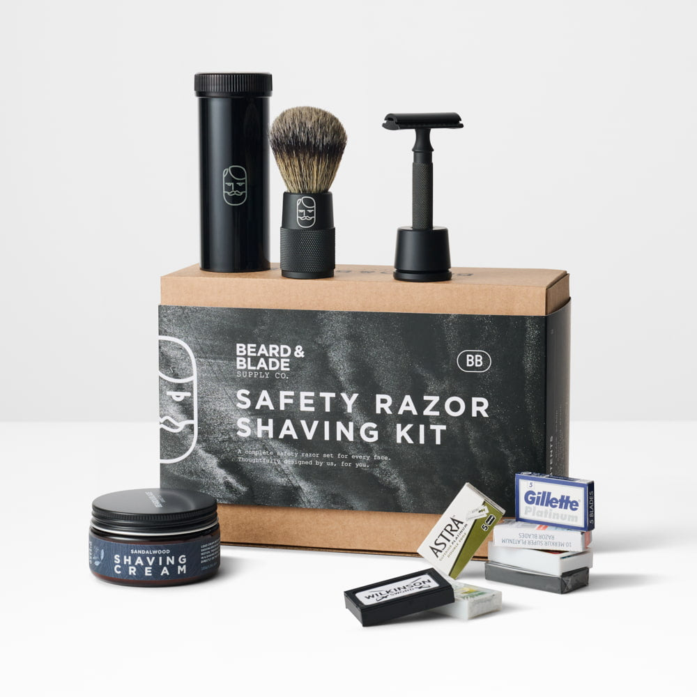 Image of Beard & Blade Jet Black Safety Razor Shaving Kit