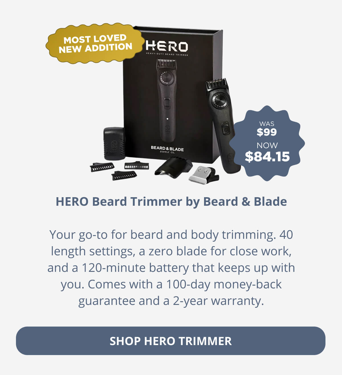 HERO Beard Trimmer by Beard & Blade