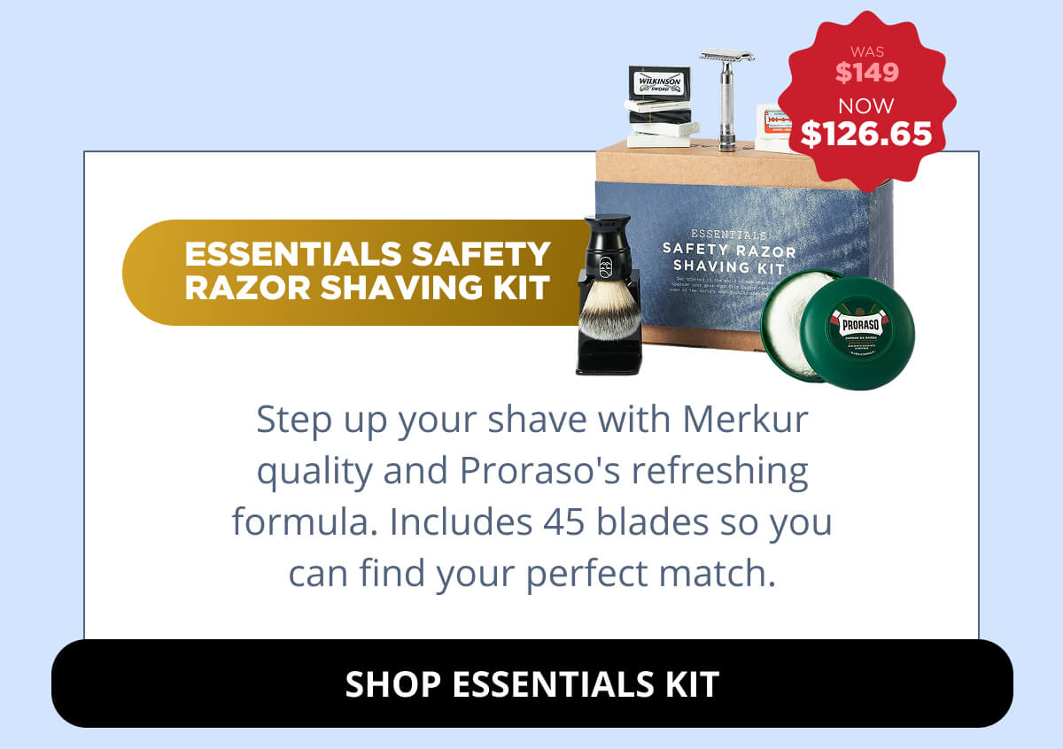 Essentials Safety Razor Shaving Kit
