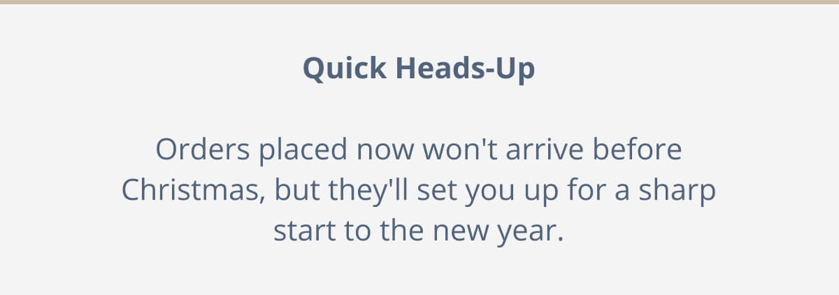 Quick Heads-Up