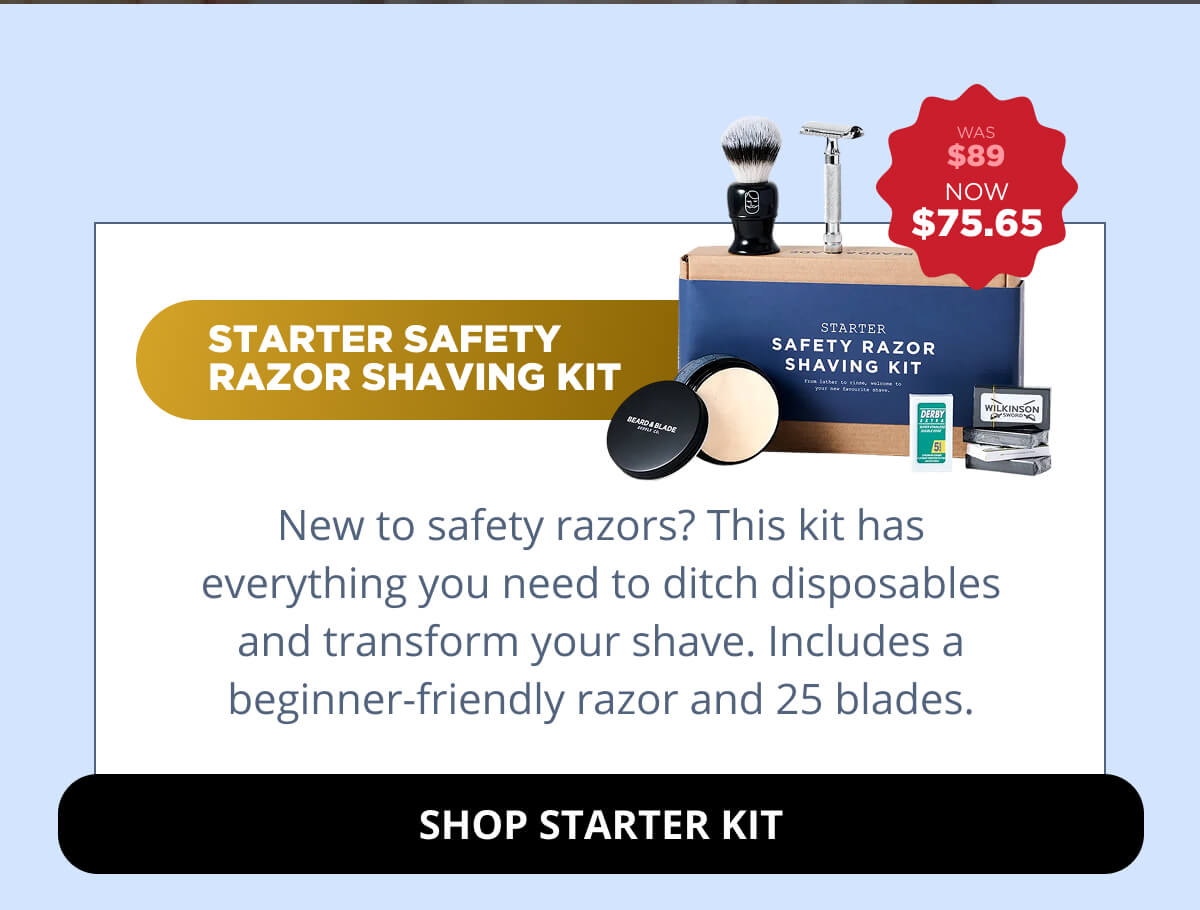 Starter Safety Razor Shaving Kit