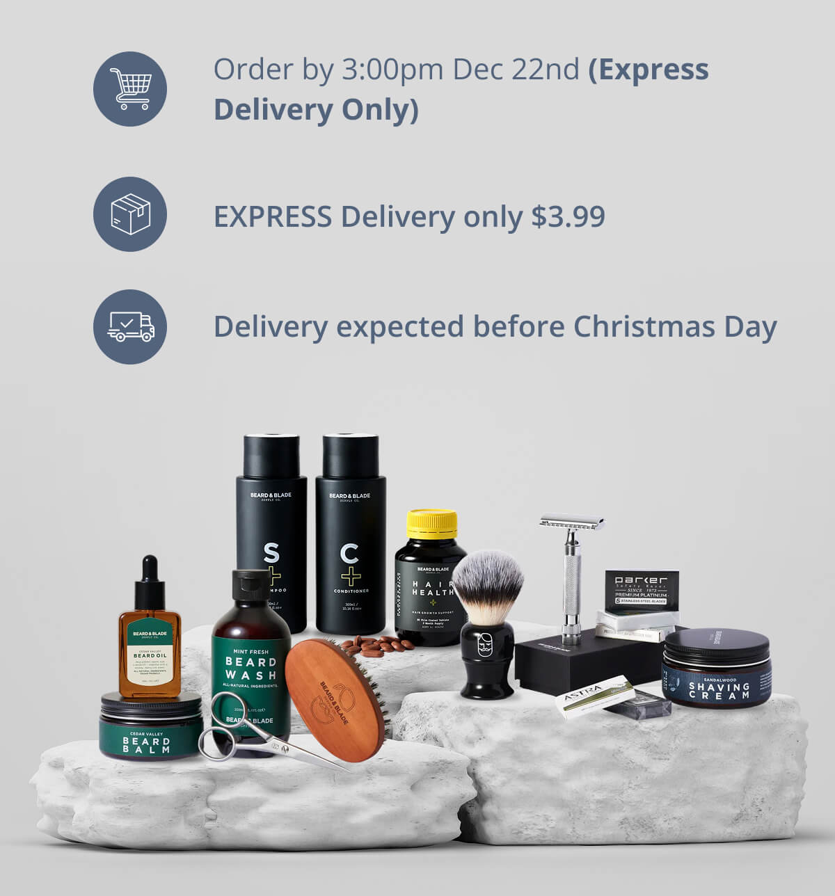 Order by 3:00pm Dec 22nd (Express Delivery Only)