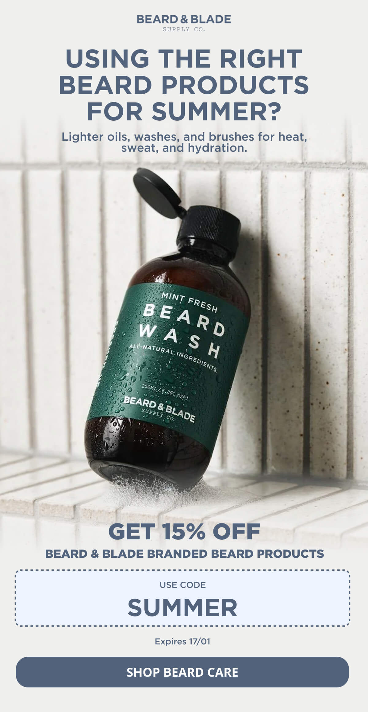 USING THE RIGHT BEARD PRODUCTS FOR SUMMER?