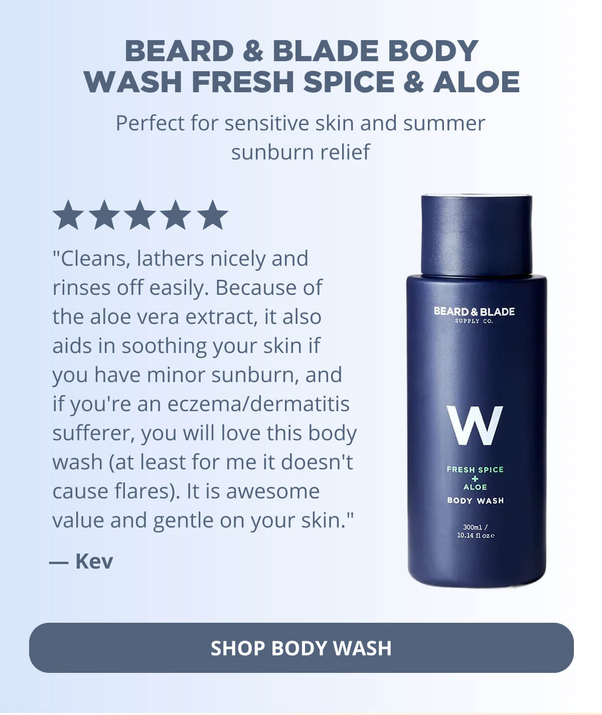 Beard & Blade Body Wash Fresh Spice & Aloe