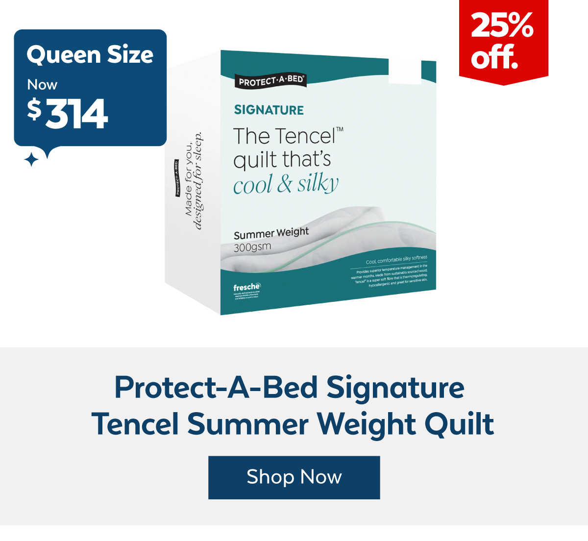Protect-A-Bed Signature Tencel Summer Weight Quilt