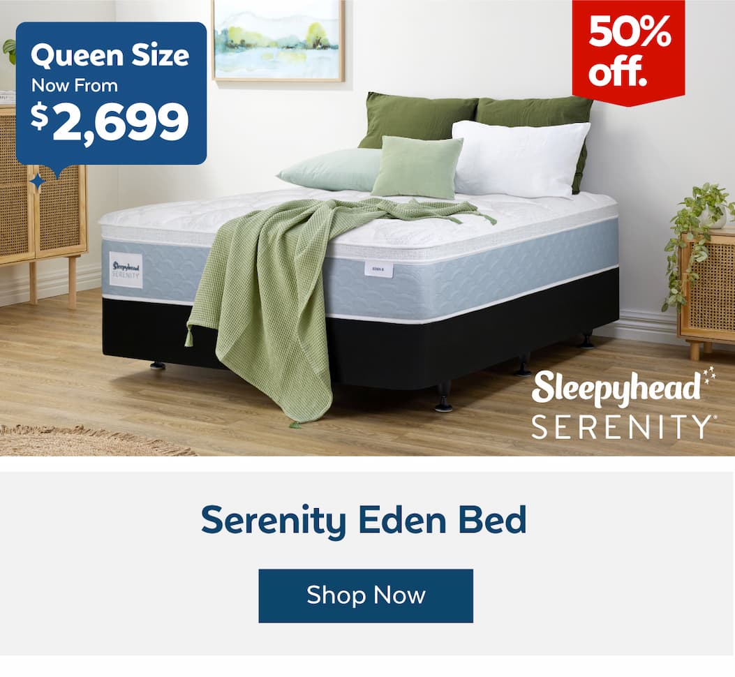 Serenity Eden Queen Bed 50% off Now From $2,699