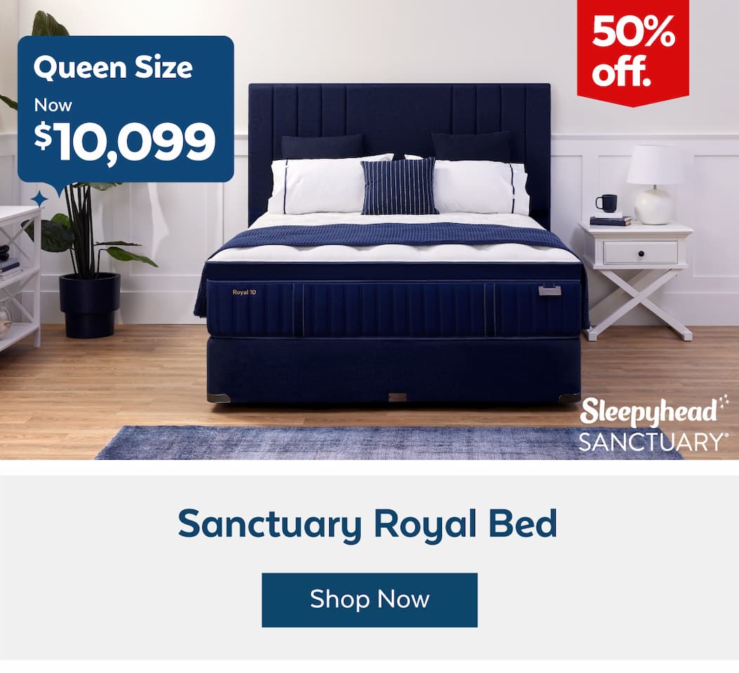 Sleepyhead Sanctuary Royal Bed 50% off Queen size now from $10099