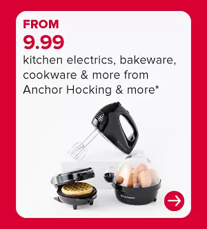 From 9.99 kitchen electrics, bakeware, cookware and more from Anchor Hocking and more. Different kitchen appliances.