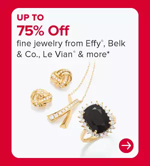 Up to 75% off fine jewelry from Effy, Belk and Co, Le Vian and more. Different gold jewelry.