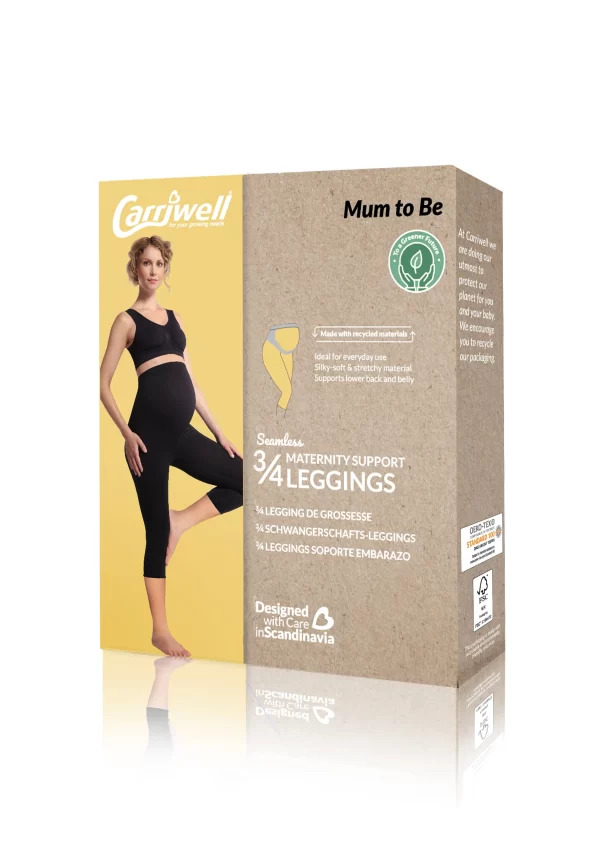 Seamless 3/4 Maternity Support Leggings 