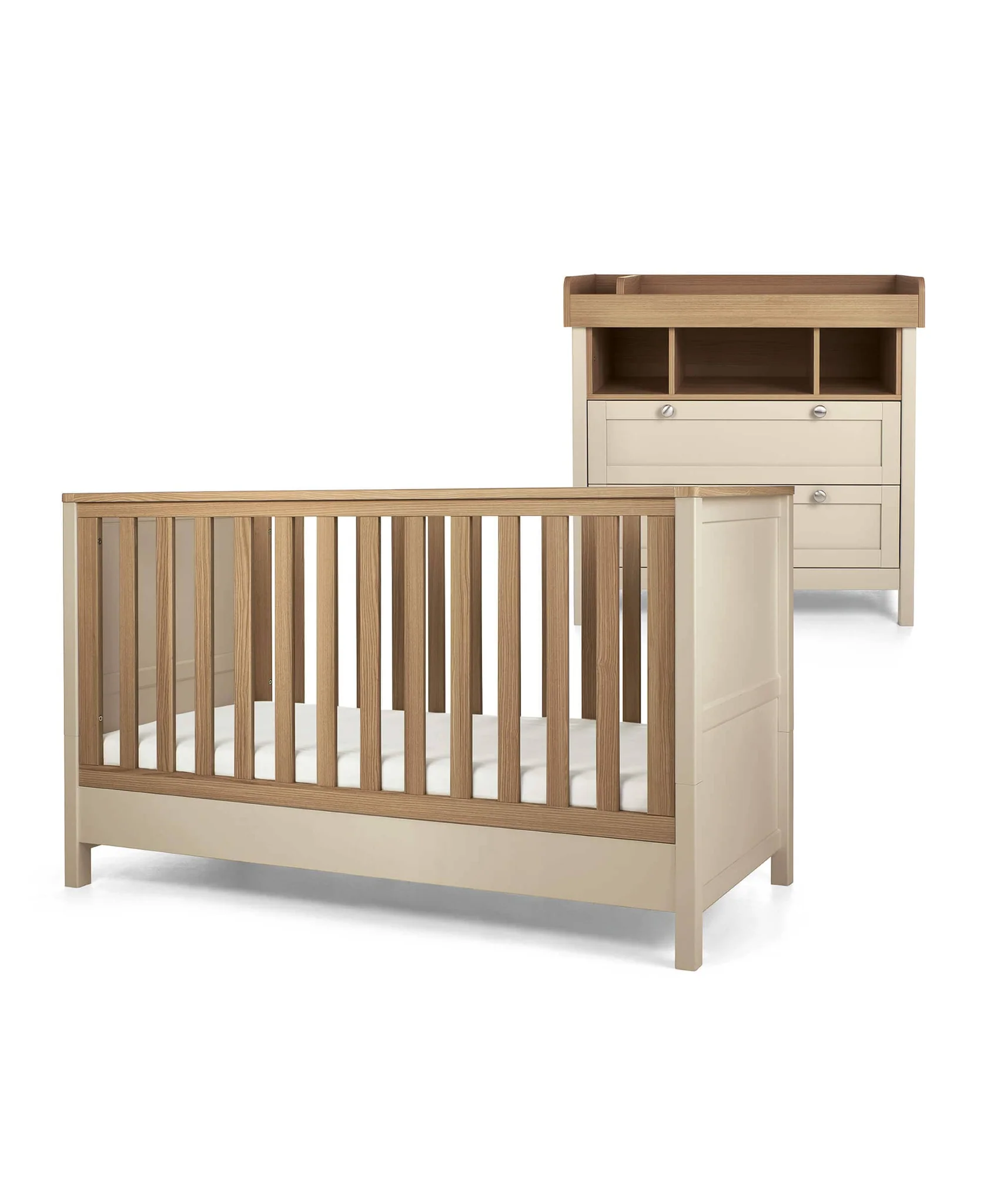 Harwell 2 Piece Cotbed & Dresser Changer Set - Cashmere