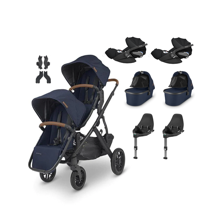 Vista V2 Twin Travel System With 2x Cloud T Car Seat & Bases