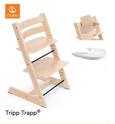 Tripp Trapp Chair, Tray & Free Babyset Packag