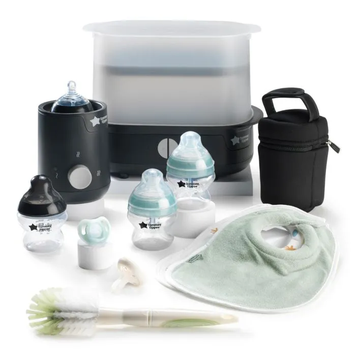 Closer to Nature Complete Feeding Set & Electric Steriliser - Black