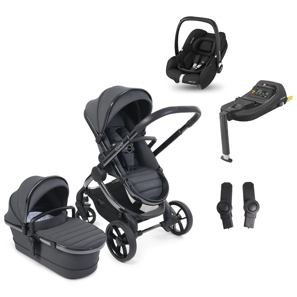 Peach7 Travel System with Maxi-Cosi Cabriofix iSize Car Seat & Base 