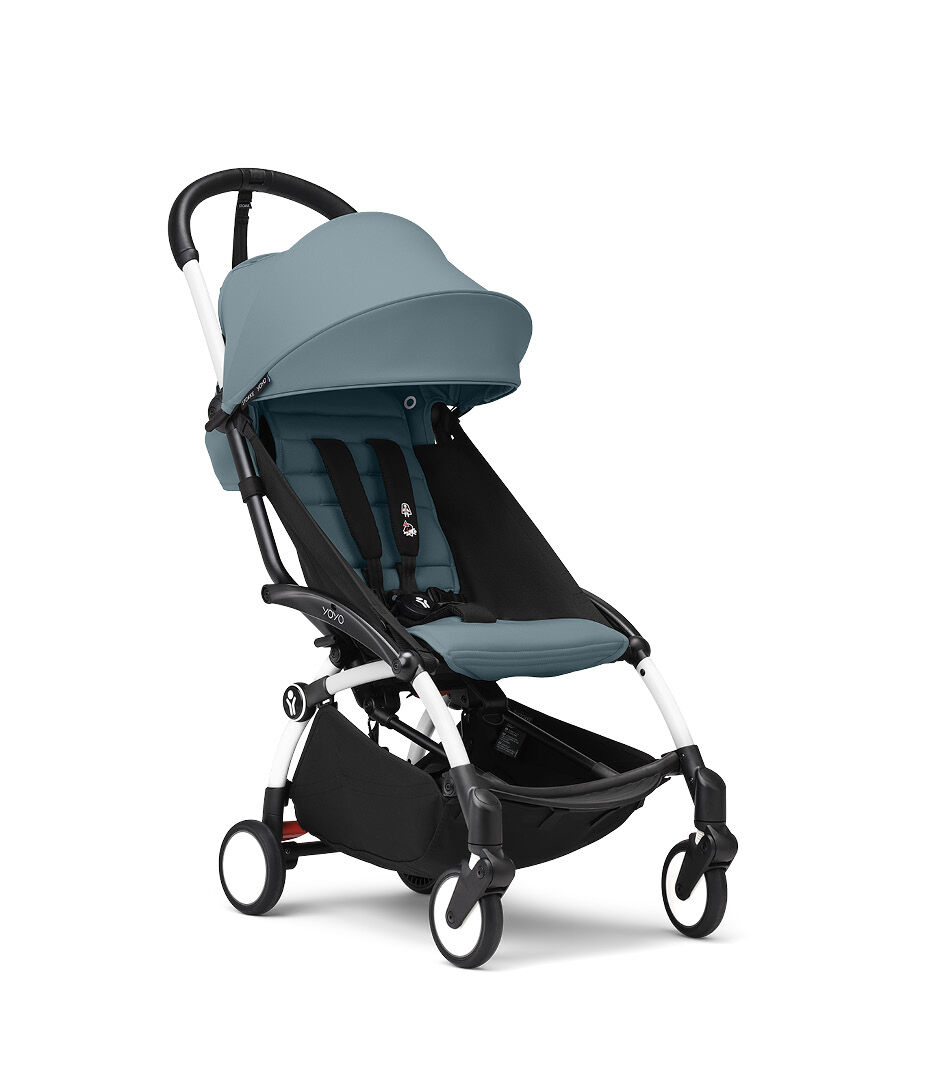 Stokke YOYO³ Stroller from 6 Months  White with Aqua