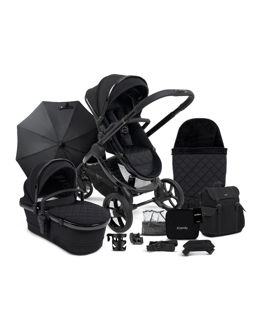 Peach 7 Designer Collection Pushchair Bundle - Cerium Black