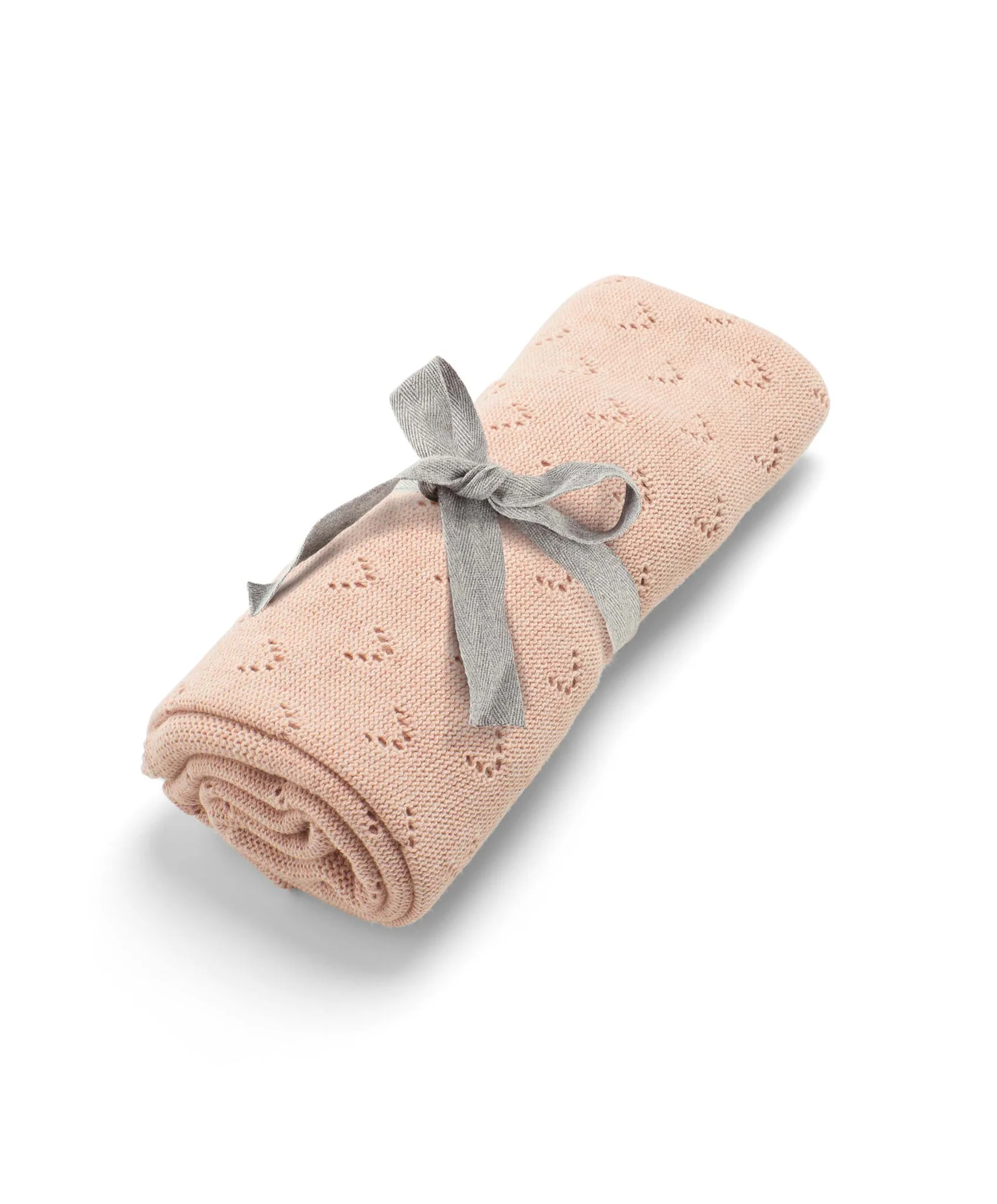 Knitted Blanket - Born To Be Wild - Pink Pointelle