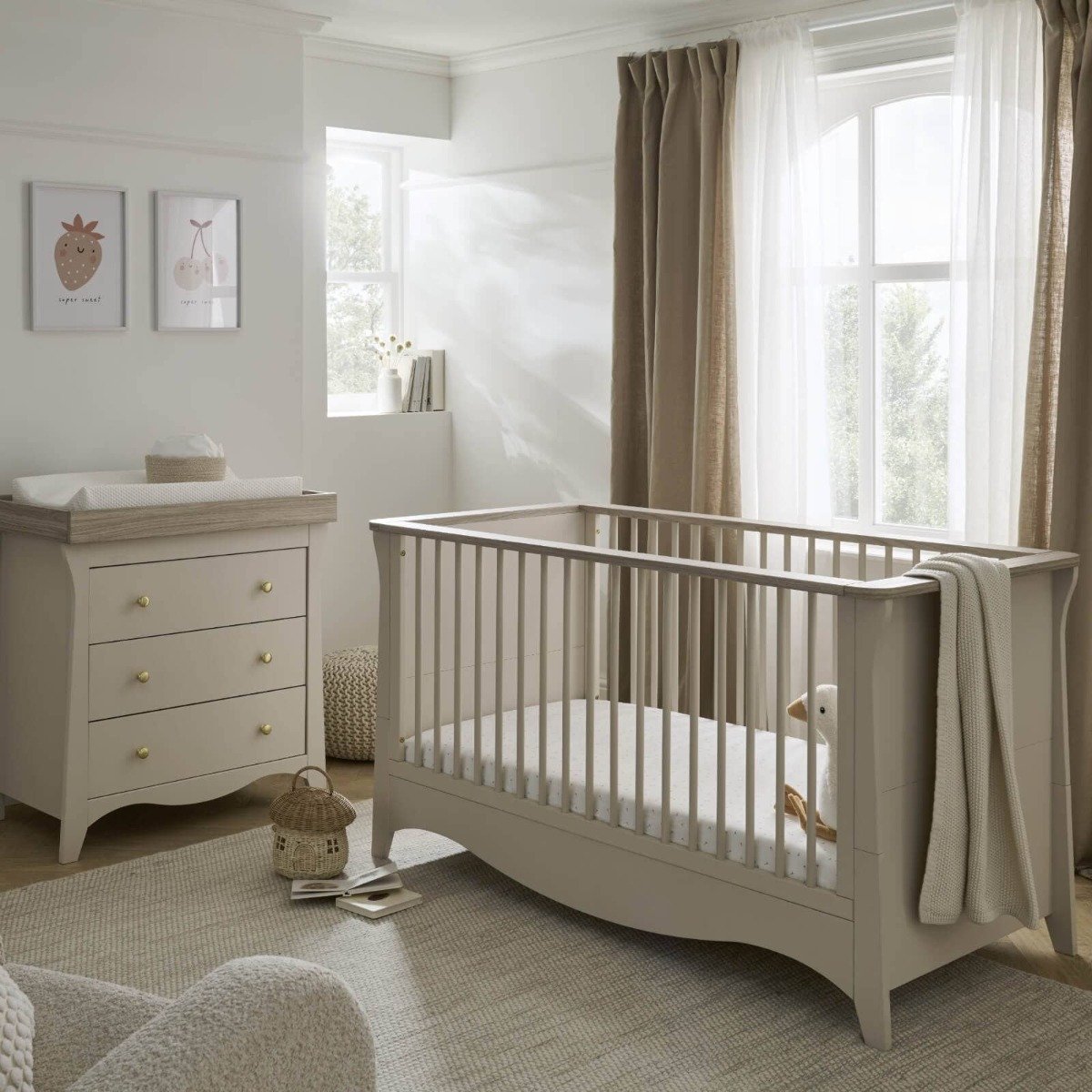 Clara 2 Piece Cot Bed  Set - Cashmere