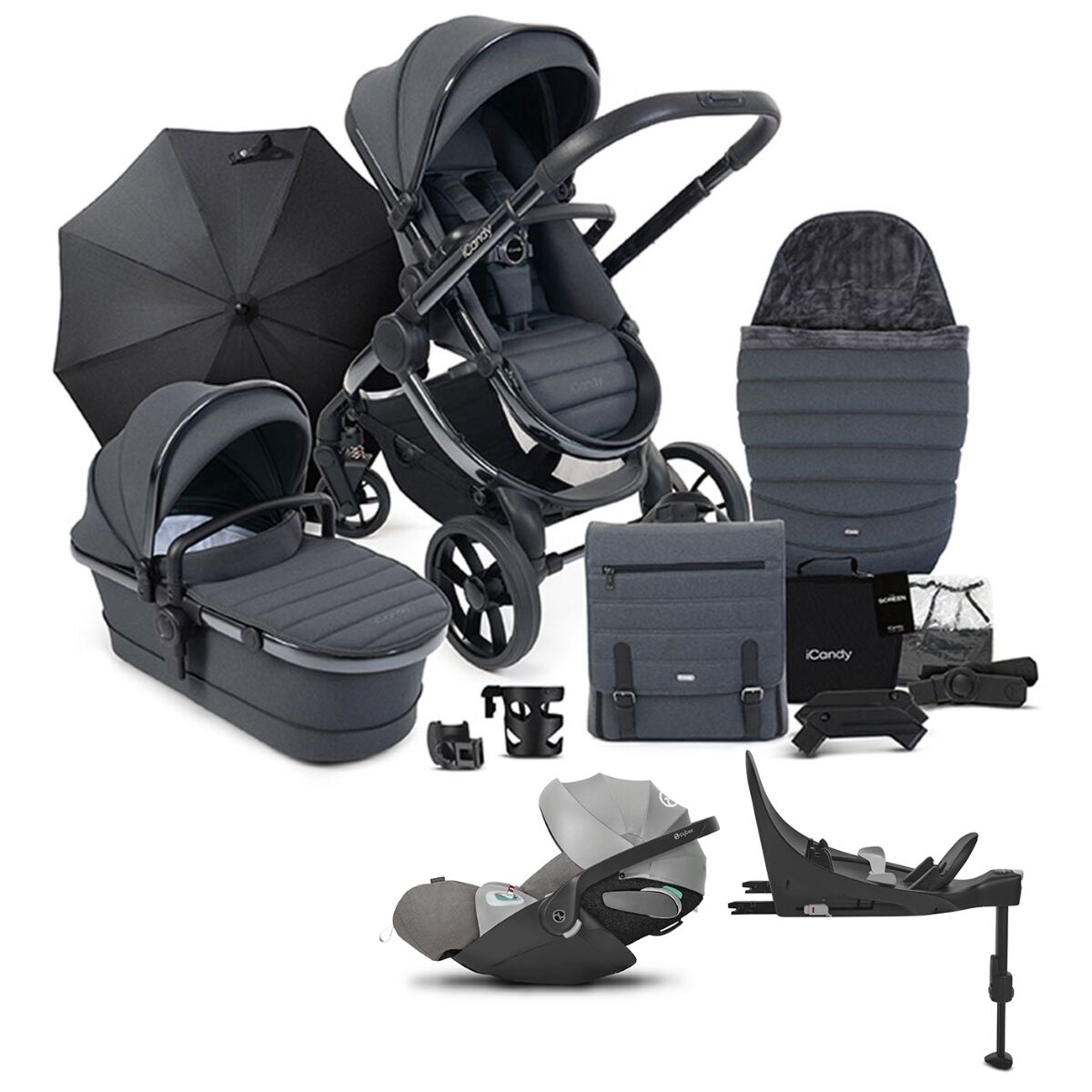 Peach7 Complete Travel System with Cybex Cloud T Car Seat & Base