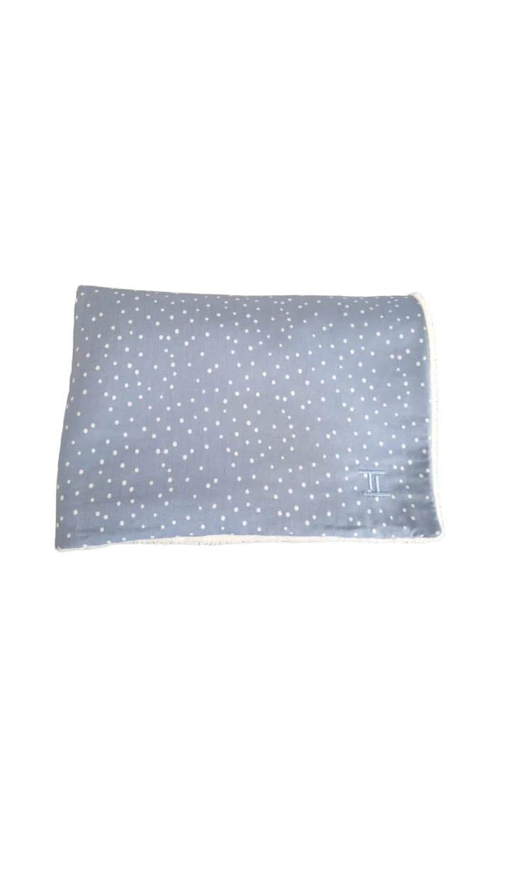 Tickle Tribe Bamboo Blanket - Blue Polka Dot