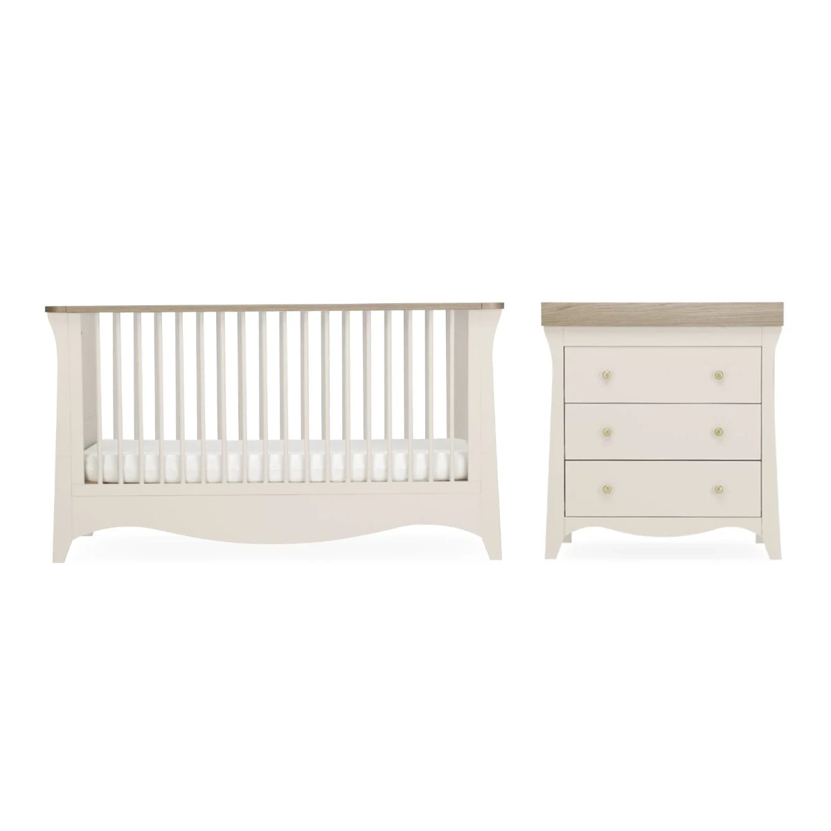 Clara 2 Piece Cot Bed  Set - Cashmere