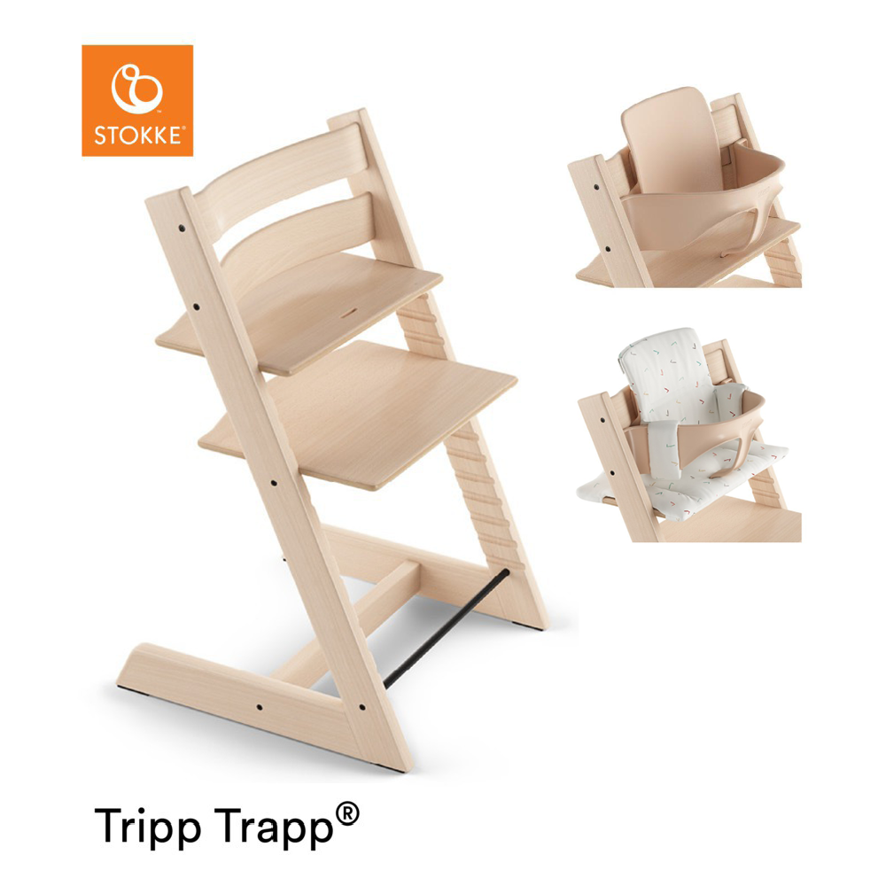 Stokke Tripp Trapp Chair, Babyset & Cushion Package 
