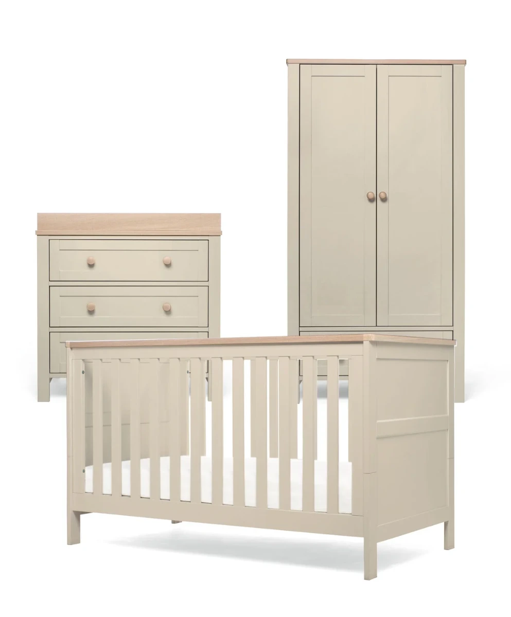 Mamas & Papas Wedmore Cot Bed Range - Pebble Grey