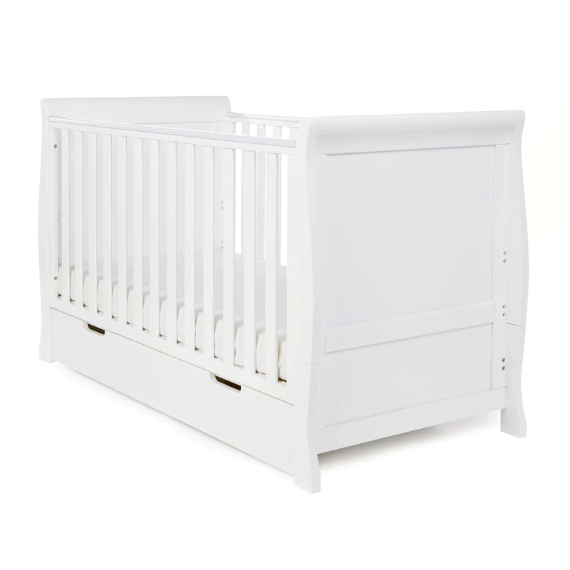 Stamford Sleigh Cot Bed - White