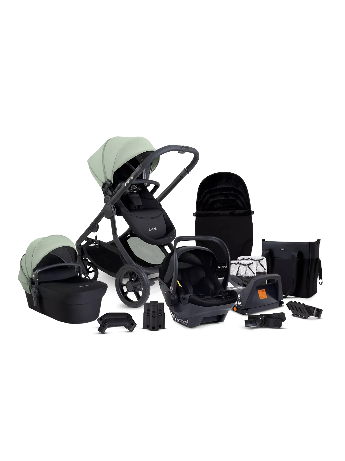 Orange 4 Pushchair Bundle Travel System with Cocoon Car Seat & Base