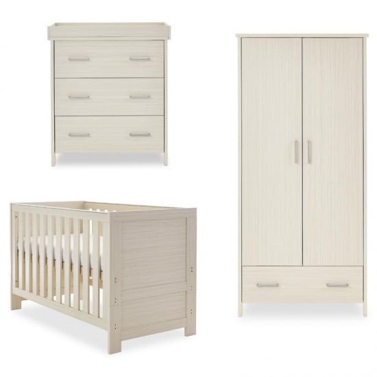 Nika 3 Piece Cot Bed Range Range - Oatmeal