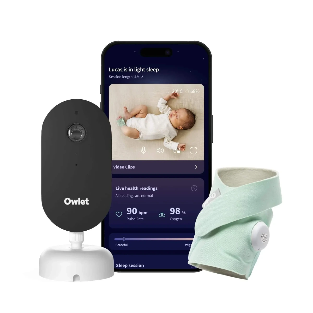 Owlet NEW Dream Duo™ (Sock + Sight) Mint