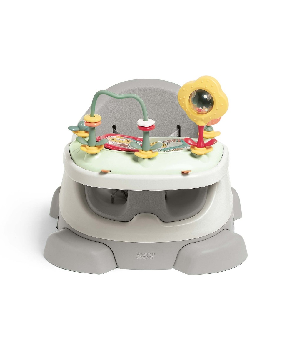 Mamas & Papas Bug 3-in-1 Floor & Booster Seat with Activity Tray - Pebble