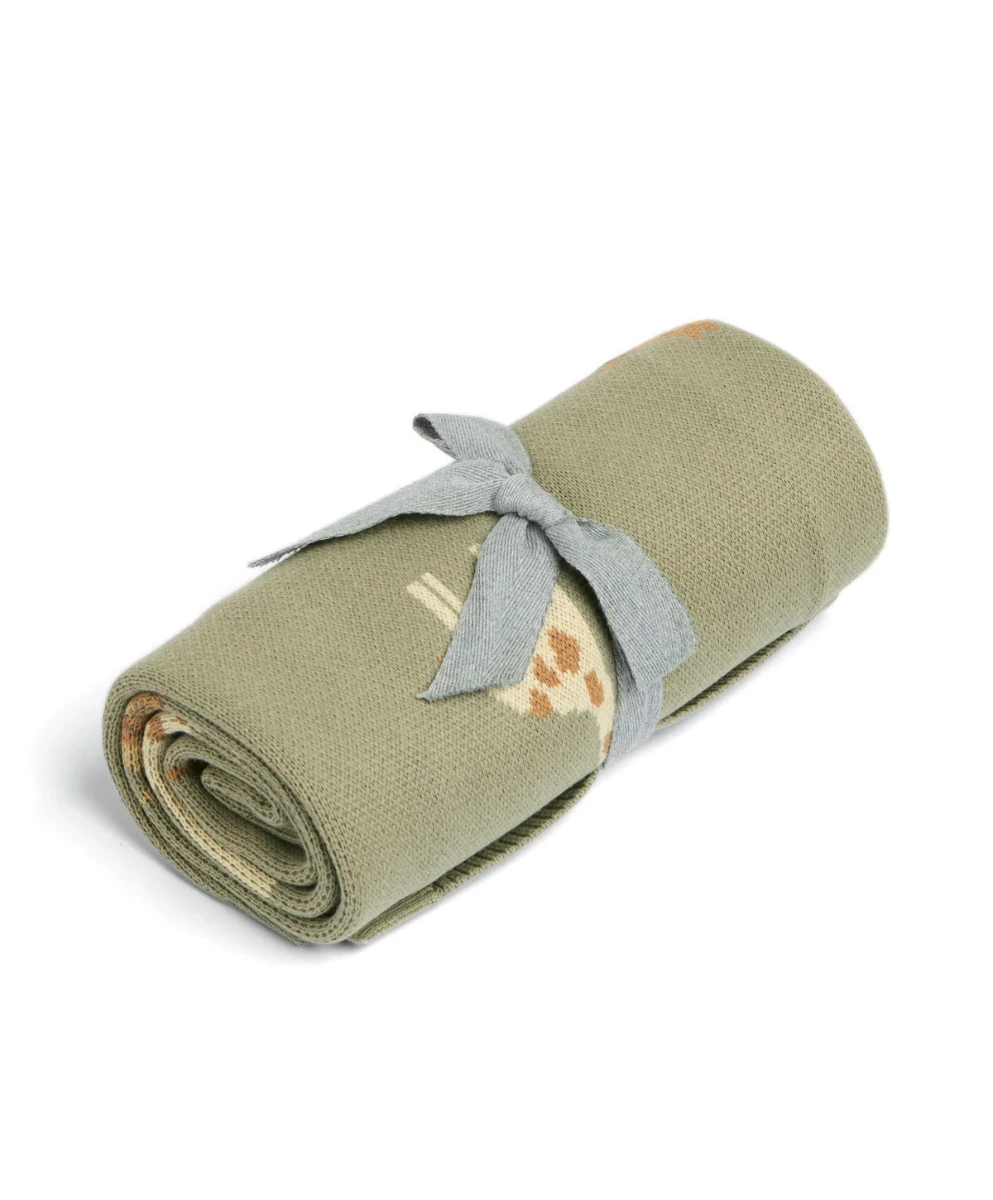 Mamas & Papas Knitted Blanket - Safari Sage