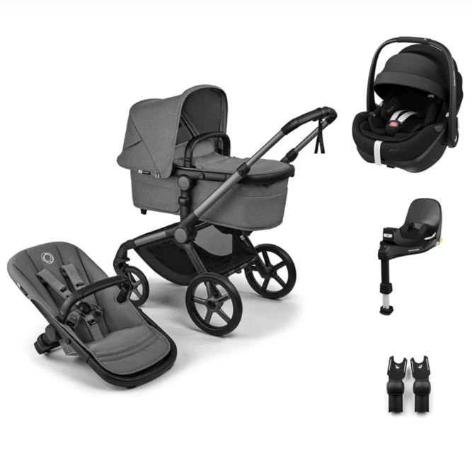 Bugaboo Fox 5 Renew Travel System with Pebble 360 Pro2 & Base with Free Carrycot Stand