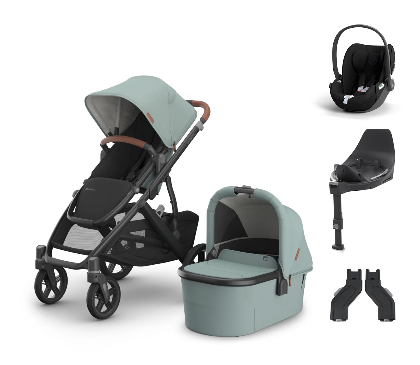 UPPAbaby Vista V3 Complete Travel System with Cybex Cloud T Car Seat & Base 