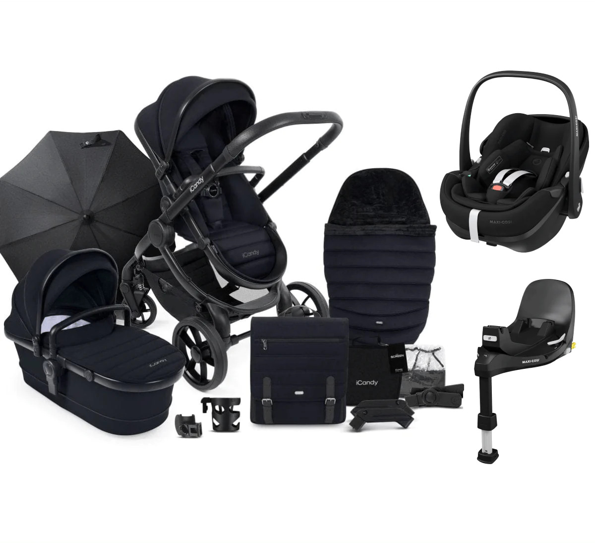 Peach7 Complete Travel System with Maxi-Cosi Pebble 360 PRO Car Seat &  Base