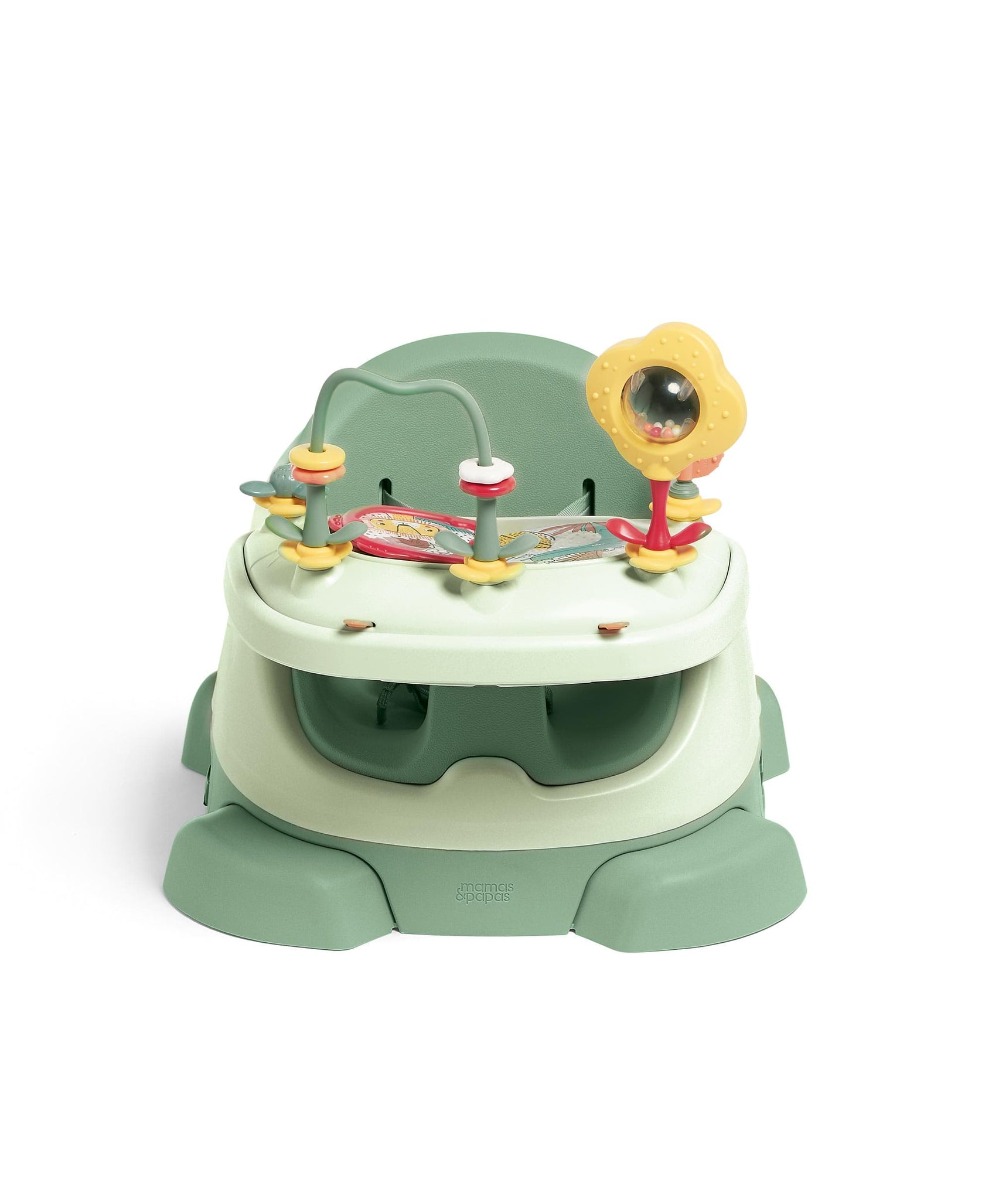 Mamas & Papas Bug 3-in-1 Floor & Booster Seat with Activity Tray - Eucalyptus
