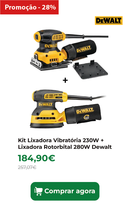 Kit Lixadora Vibratória 230W + Lixadora Rotorbital 280W Dewalt
