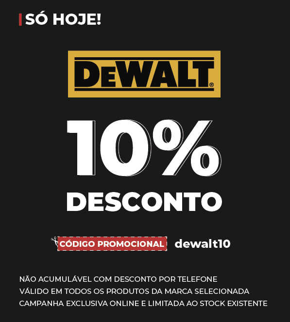 Só Hoje: 10% de desconto extra DeWALT