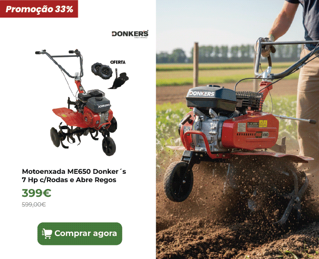 Motoenxada ME650 Donker&acute;s 7 Hp c/Rodas e Abre Regos