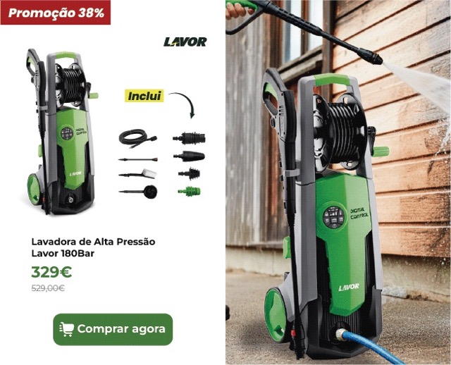 Lavadora de Alta Press&atilde;o 180 Bar Lavor PREDATOR digital