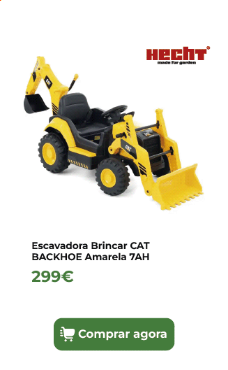 Escavadora Brincar CAT BACKHOE Amarela 7AH